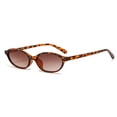 thumbnail image 1 of Oval Sunglasses UV Protection Retro Style Brown Lens Eyewear for Outdoor Cycling Driving and Daily Wear, 1 of 4