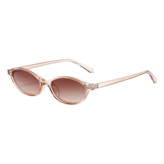 Oval Sunglasses UV Protection Retro Style Brown Lens Eyewear for Outdoor Cycling Driving and Daily Wear