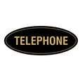 thumbnail image 1 of Oval TELEPHONE Sign (Black Gold) - Medium 2.75x7", 1 of 1