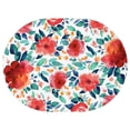 thumbnail image 1 of Oval Table Cloth Red Flower,Wrinkle Free Table Cover with Polyester,Waterproof Reusable Tablecloth for Kitchen Picnic Party (Oval,54x72inch), 1 of 1