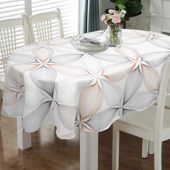 Oval Tablecloth 52 x 72 Inch, Modern Geometric Tablecloth for Oval Table, Fabric Wrinkle Free Washable Waterproof Tablecloth Oval Table Cloth for Dining Room Table