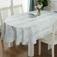 thumbnail image 1 of Oval Tablecloth 52 x 72 Inch, Vintage Geometric Leaves Tablecloth for Oval Table, Fabric Wrinkle Free Washable Waterproof Retro Tablecloth Oval Table Cloth for Kitchen Dining Room Table, 1 of 1