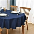 thumbnail image 1 of Oval Tablecloth 54"X72" Inch Polyester Fabric Table Cloth Solid Navy Heavy Duty Table Cover Washable for Dinning Kitchen Home Party, 1 of 6