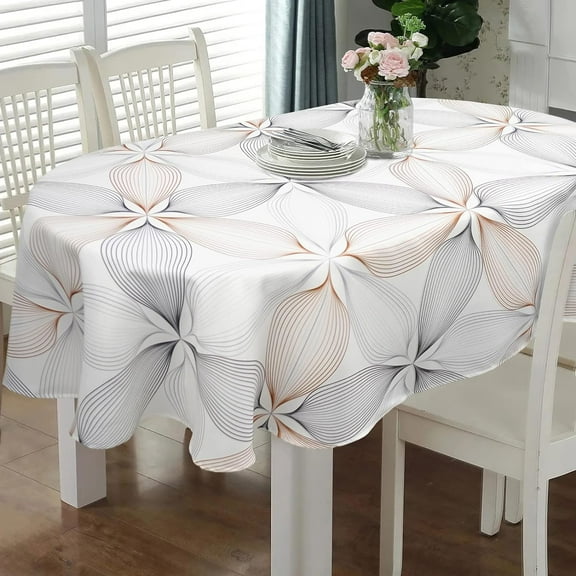 Oval Tablecloth 60 x 102 Inch, Modern Geometric Tablecloth for Oval Table, Fabric Wrinkle Free Washable Waterproof Tablecloth Oval Table Cloth for Dining Room Table