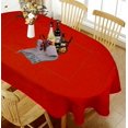 thumbnail image 1 of Oval Tablecloth 60 x 102 Inch, Washable Fabric Oval Table Cloth,Red Oval Table Cloth, Oval Tablecloth with Hollow for Oval Table, 1 of 6