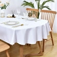thumbnail image 1 of Oval Tablecloth 60 x 102 Inch Washable Fabric Table Cloth Solid White Table Cover for Dining Wedding Party Banquet Tabletop Decoration, 1 of 6