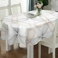 Oval Tablecloth 60 x 84 Inch, Modern Geometric Tablecloth for Oval