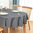 thumbnail image 1 of Oval Tablecloth 60x120 Inch Polyester Fabric Table Cloth Solid Grey Heavy Duty Table Cover Washable for Dinning Home Party, 1 of 6