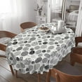 thumbnail image 1 of Oval Tablecloth -60x84 Inch,Retro Mid-Century Modern Tablecloth Simple Geometric Table Cover Understated Decoration, Black and White Tablecloth Suitable for Home, Kitchen, 1 of 6