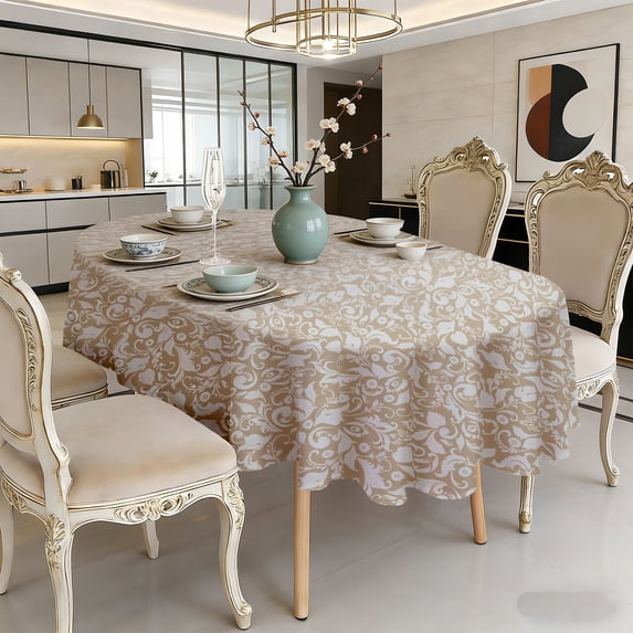 Oval Tablecloth 60x84in for Oval Table Vintage Floral Tablecloth Wrinkle Free Washable Waterproof Table Cloths for Dining Room Indoor Outdoor Table Cover