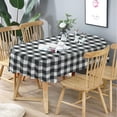 thumbnail image 1 of Oval Tablecloth Black And White Checkered Tablecloth, Modern Plaid Oval Tablecloth, Checkered Tablecloth, Indoor/Outdoor Waterproof Wrinkle Free Durable Gingham Tablecloth For Oval Tables 54 X 72 In, 1 of 4