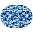 thumbnail image 1 of Oval Tablecloth Camo Camouflage Forest Blue Tablecloth,Wipeable Polyester Table Cover for Rectangle Tables,Foldable Table Cloths Cute Tablecloths for Camping Dining Buffet Parties, 1 of 1