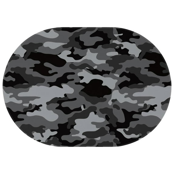 Oval Tablecloth Camo Camouflage Forest Tablecloth,Wipeable Polyester Table Cover for Rectangle Tables,Durable Table Clothes Decoration Tablecloths for Spring Easter Picnic Kitchen