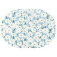 thumbnail image 1 of Oval Tablecloth Dasiy Floral Flower Tablecloth,Oil Proof Spill Proof Polyester Table Cover for Rectangle Tables,Foldable Tableclothes Decoration Tablecloths for Camping Dining Buffet Parties, 1 of 1