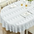 thumbnail image 1 of Oval Tablecloth, French Country Printed Oval Table Cloth-54x72 Inch, Fabric Washable and Waterproof Oval Table Cover for Farmhouse Kithchen Dining Decoration, 1 of 6