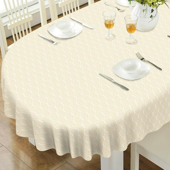 Oval Tablecloth, French Country Printed Oval Table Cloth-54x72 Inch, Fabric Washable and Waterproof Oval Table Cover for Farmhouse Kithchen Dining Decoration