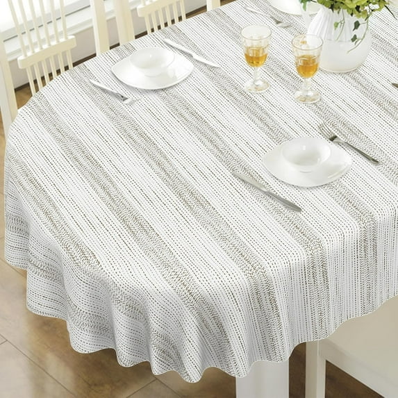 Oval Tablecloth, French Country Printed Oval Table Cloth-54x72 Inch, Fabric Washable and Waterproof Oval Table Cover for Farmhouse Kithchen Dining Decoration