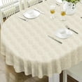 thumbnail image 1 of Oval Tablecloth, French Country Printed Oval Table Cloth-54x72 Inch, Fabric Washable and Waterproof Oval Table Cover for Farmhouse Kithchen Dining Decoration, 1 of 5
