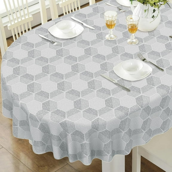 Oval Tablecloth, French Country Printed Oval Table Cloth-60x120 Inch, Fabric Washable and Waterproof Oval Table Cover for Farmhouse Kithchen Dining Decoration