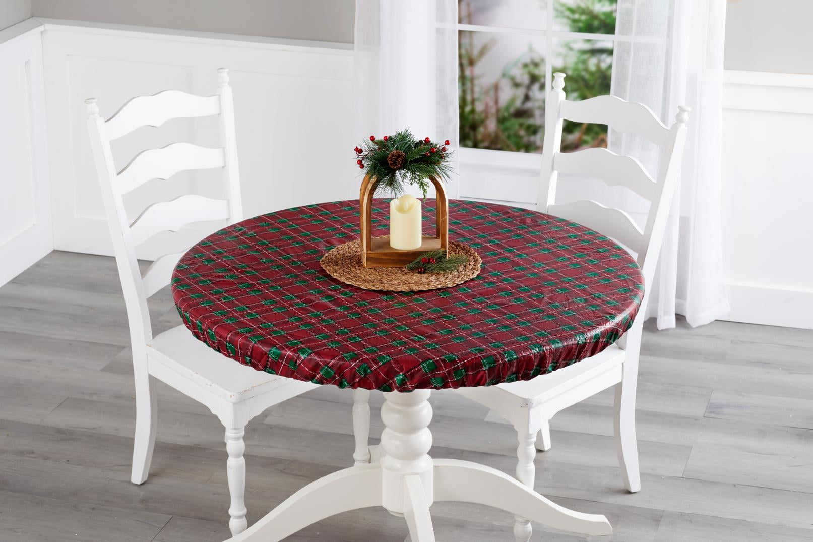 Red sale oval tablecloth