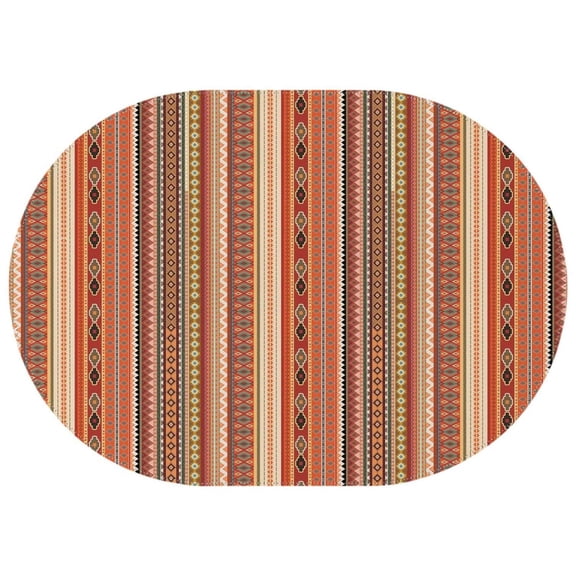 Oval Tablecloth Vintage Abstract Boho Tablecloth,Wipeable Polyester Table Cover for Rectangle Tables,Foldable Tablecloth Decoration Tablecloths for Camping Dining Buffet Parties