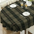 thumbnail image 1 of Oval Tablecloth, Waterproof Oval Plaid Table Cloth 60x120 Inch Machine Washable Fabric Table Cover for Kithchen Dining Decor, 1 of 6