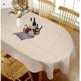 thumbnail image 1 of Oval Tablecloth with Hollow for Oval Table, 60x84 Inch Farmhouse Table Covers for Kitchen Dining Party (60“X120), 1 of 1