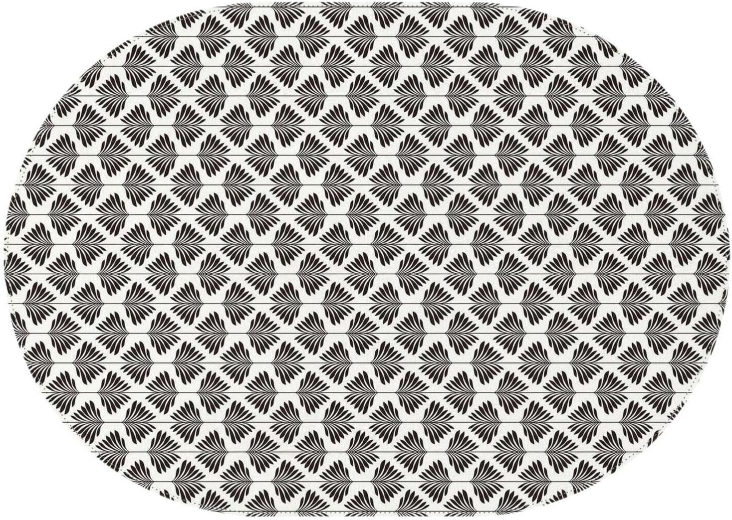 Oval Tablecloth with Leaves, Country Table Cloth for Oval Tables 60 x