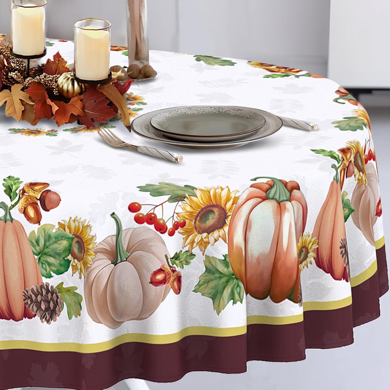 Thanksgiving Traditions Autumn Harvest Bordered Thanksgiving  display picture 1