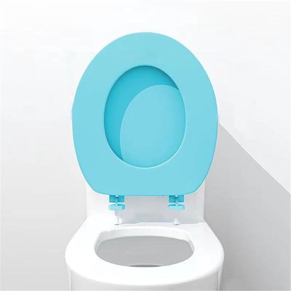 Oval Toilet Seat,Elongated Toilet Seat,Soft Toilet Seat,Thick Foam Padded Comfort Bathroom Seat, Universal Fit Easy Install Soft Close Replacement Toilet Lid, Durable Household Bathroom Accessory