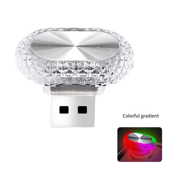 Oval Usb Car Atmosphere Light Home Atmosphere Light Car Decoration No Wiring
