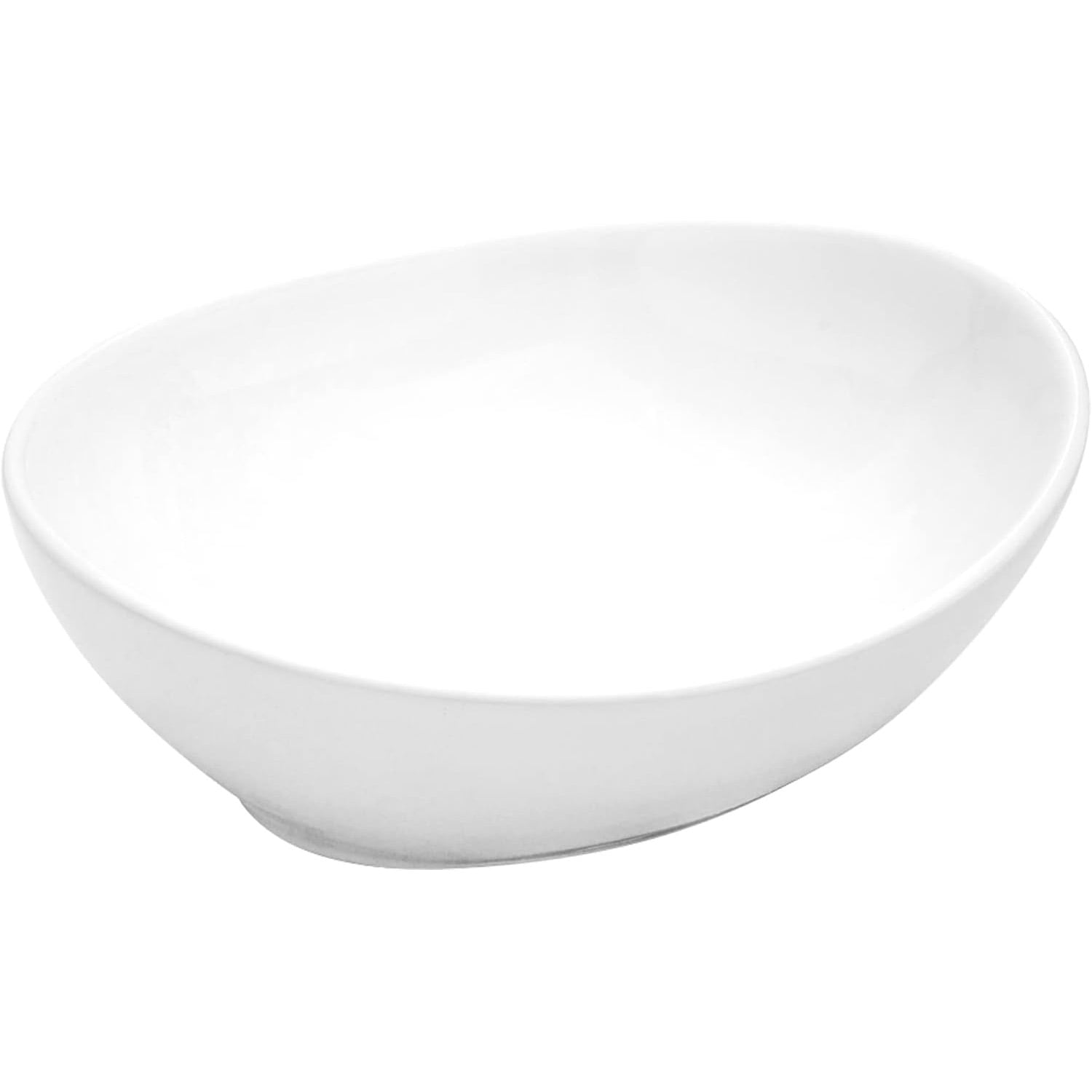 Sinber 16'' White Oval Ceramic Bathroom Vessel Sink