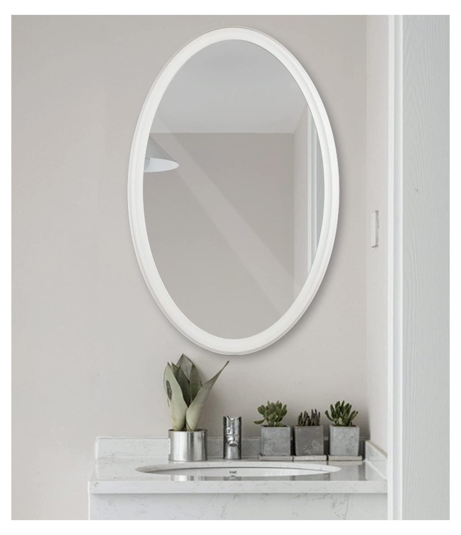 Oval Wall Mirror (36X24) Decorative Bathroom Mirror Vanity Mirror for ...