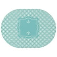thumbnail image 1 of Oval Waterproof Tablecloth Cyan Blue Reusable Indoor/Outdoor Durable Table Cover 60 Inch X 84 Inch, 1 of 1