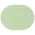 thumbnail image 1 of Oval Waterproof Tablecloth Green Geometry Reusable Indoor/Outdoor Durable Table Cover 54 Inch X 72 Inch, 1 of 1