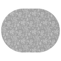 Oval Waterproof Tablecloth Grey Reusable Indoor/Outdoor Durable Table Cover 54 Inch X 72 Inch