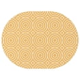 thumbnail image 1 of Oval Waterproof Tablecloth Yellow Geometry Reusable Indoor/Outdoor Durable Table Cover 54 Inch X 72 Inch, 1 of 1
