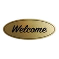 thumbnail image 1 of Oval Welcome Sign (Brushed Gold) - Small 2x5", 1 of 1