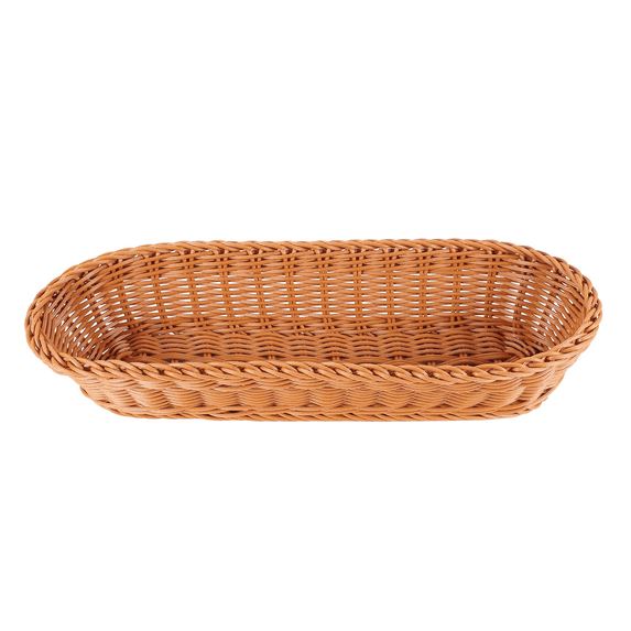 Oval Wicker Woven Basket Bread Basket Serving Basket, 14Inch Storage Basket for Food Fruit Cosmetic Storage Tabletop and Bathroom