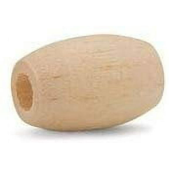 Oval Wood Beads 9/16 x 3/8 Inch Pack of 500 Wood Beads for Jewelry Making Crafts and Home Decor by Woodpeckers