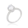 thumbnail image 1 of Oval-cut Floating Halo Cubic Zirconia Engagement Ring Size - 07, 1 of 1