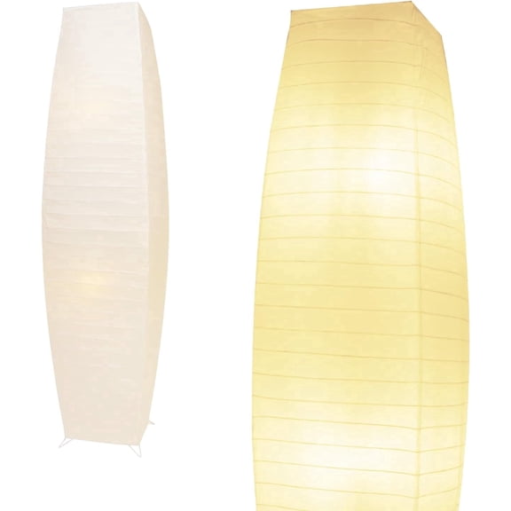 Oval paper art floor lamp double set(not include bulb)