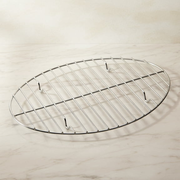 Oval roasting rack, Heavy-Duty Stainless Steel wire rack for roasting pan use, Great for Cooking, Dishwasher Safe & Non-Toxic