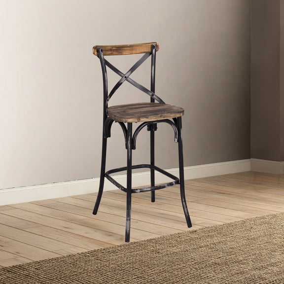 Oval - shaped Bar Stool with Cross Back Style / Comfort for Single Seating