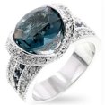 thumbnail image 1 of Ovaline Blue Ring, Size : 10, 1 of 1