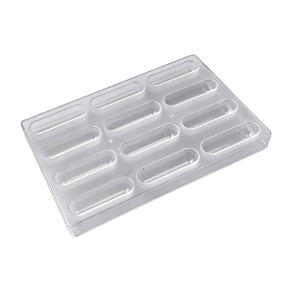 Ovals Rectangular 12-Compartment Chocolate Molds Transparent Plastic Baking Tool Diy Candy Molds