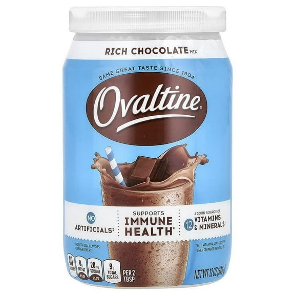 Ovaltine, Rich Chocolate Mix, 12 oz Pack of 4