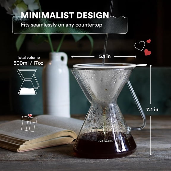 Ovalware RJ3 Pour Over Coffee Maker Kit