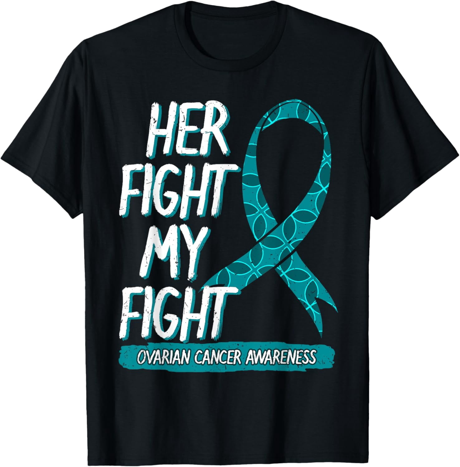 Ovarian Cancer Awareness Carcinoma Teal Ribbon Gynecology T-Shirt ...