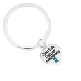 thumbnail image 1 of 25 Pack Ovarian Cancer Awareness Heart Charm Split Style Key Chains (25 Keychains), 1 of 2